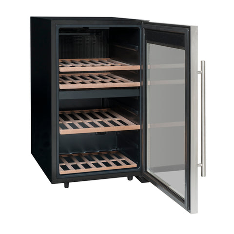 Double temperature wine cellar fridge for 50 bottles