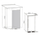 Built-in cellar fridge for 152 bottles, double temperature