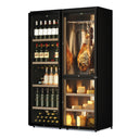 Black Wine Cellar Fridge + Cold Cuts and Cheeses - 3 Temperatures
