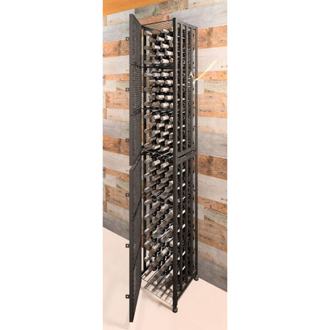 Steel Shelf with Doors and Padlocks - 1 Column - 96 bottles