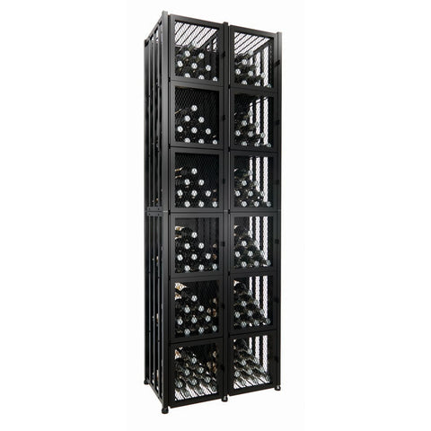 Stahlregal mit Türen und Vorhängeschlössern - 2 Säulen - 192 Flaschen
