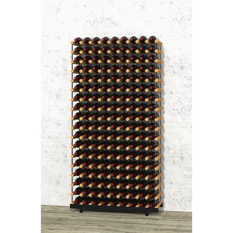 Estante madera-acero 162 botellas