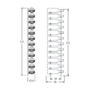ShoWall 12x1 Portabottiglie in Metallo
