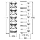 Porte- Portabottiglie en métal ShoWall 18 Magnum