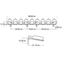 ShoWall Front 9 Portabottiglie in Metallo
