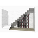 ShoWall Portabottiglie Sottoscala in Metallo 153 bott.