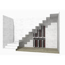 ShoWall Portabottiglie in Metallo da 63 a 189 bott.