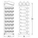 Toonine Display 27 Flessenhouders van Metaal