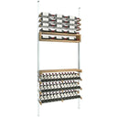 Vinoteck - Aluminum and Wood Bottle Rack - 66/75 Bottles