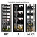 WineCave 2 Doors H.260 Wall or Island - Double Temperature - 420 bott.