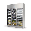 WineCave 3 Doors H.220 Wall or Island - Triple Temperature - 504 bott.