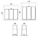 WineCave 3 Doors H.220 Wall or Island - Triple Temperature - 504 bott.